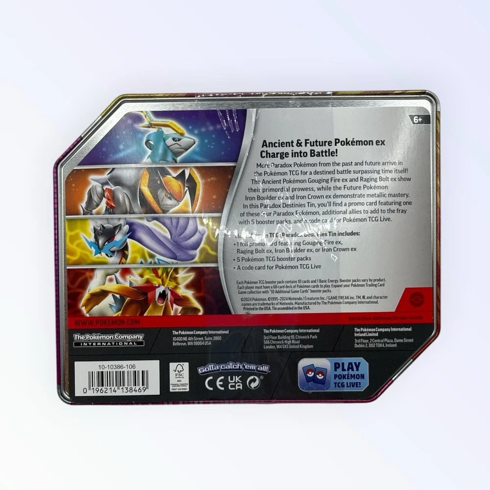 Pokémon TCG: Paradox Destinies Iron Boulder ex Factory Sealed Tin